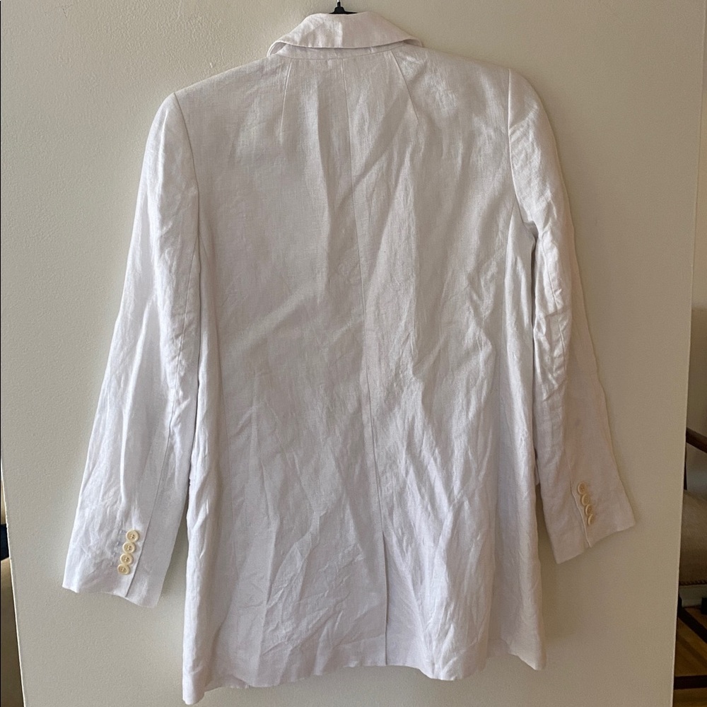 Madewell The Larsen Blazer in 100% Linen White NJ530 Oversized Single Button - Picture 11 of 11